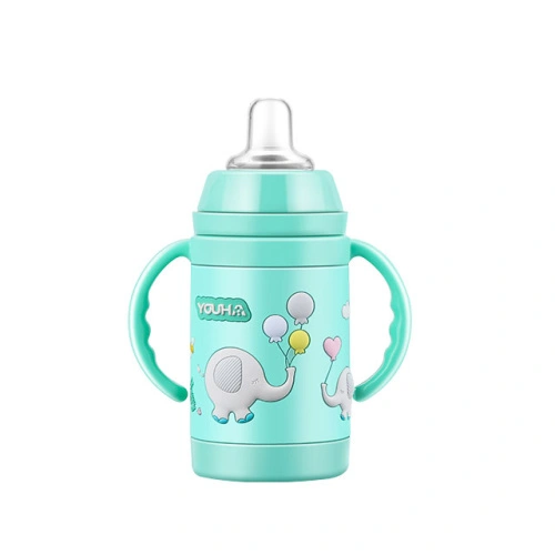  Green Kids Water Bottle With Thermoses Stainless Steel