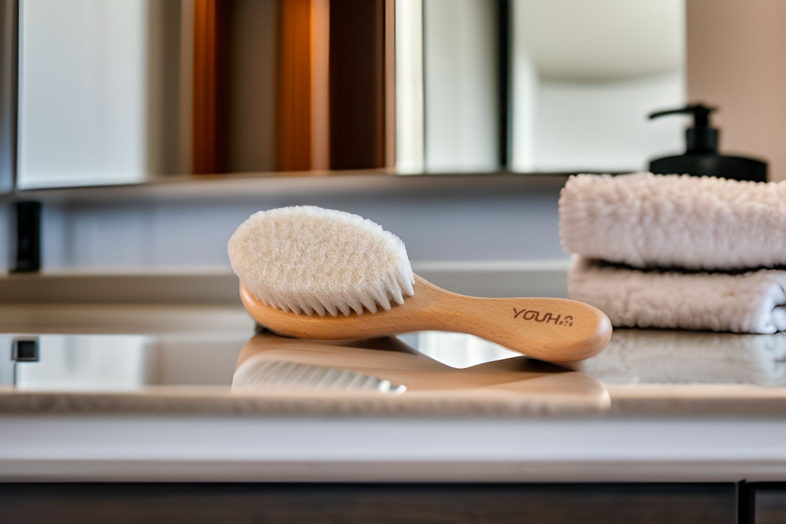 YH-L16 Wooden Baby Hairbrush